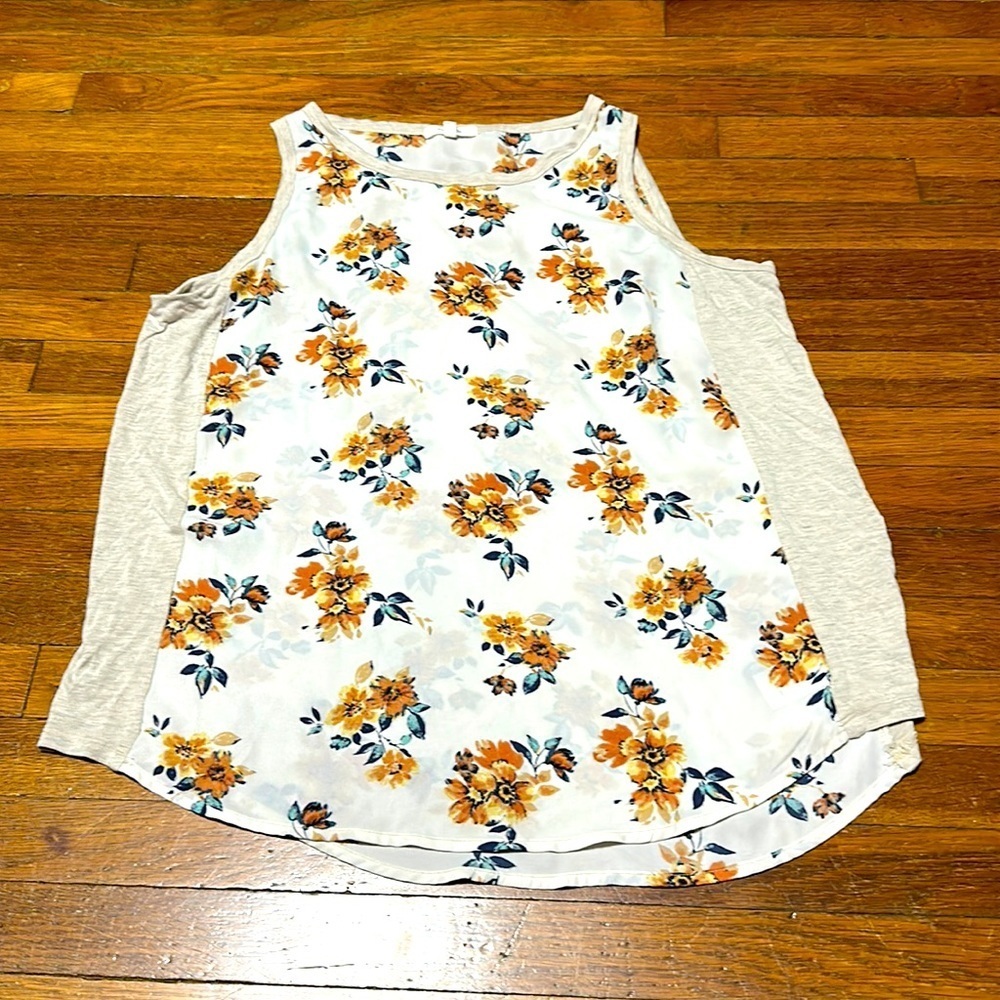 Maurices Floral Sleeveless Blouse, Sz Lg